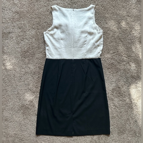 LOFT Factory Colorblock Sheath Dress Black and Ivory | Size 10 - Picture 3 of 11
